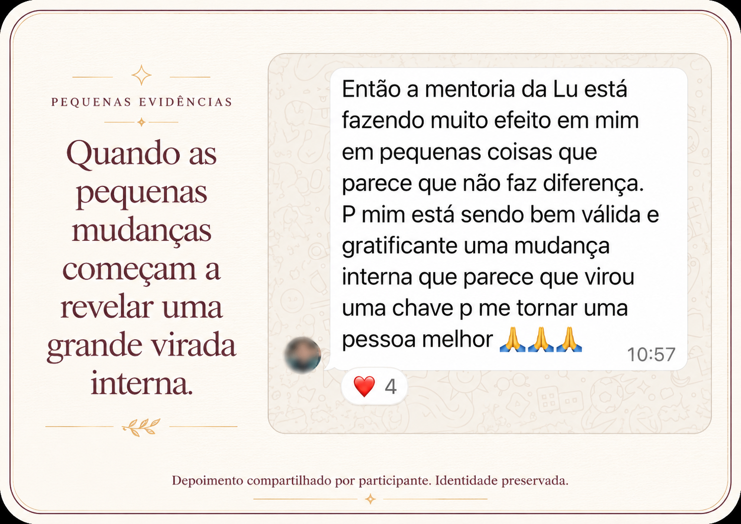 Depoimento de aluna da Operação Virada