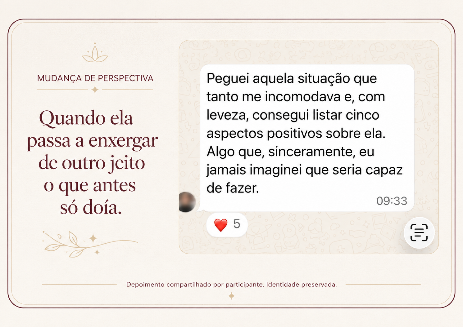 Depoimento de aluna da Operação Virada