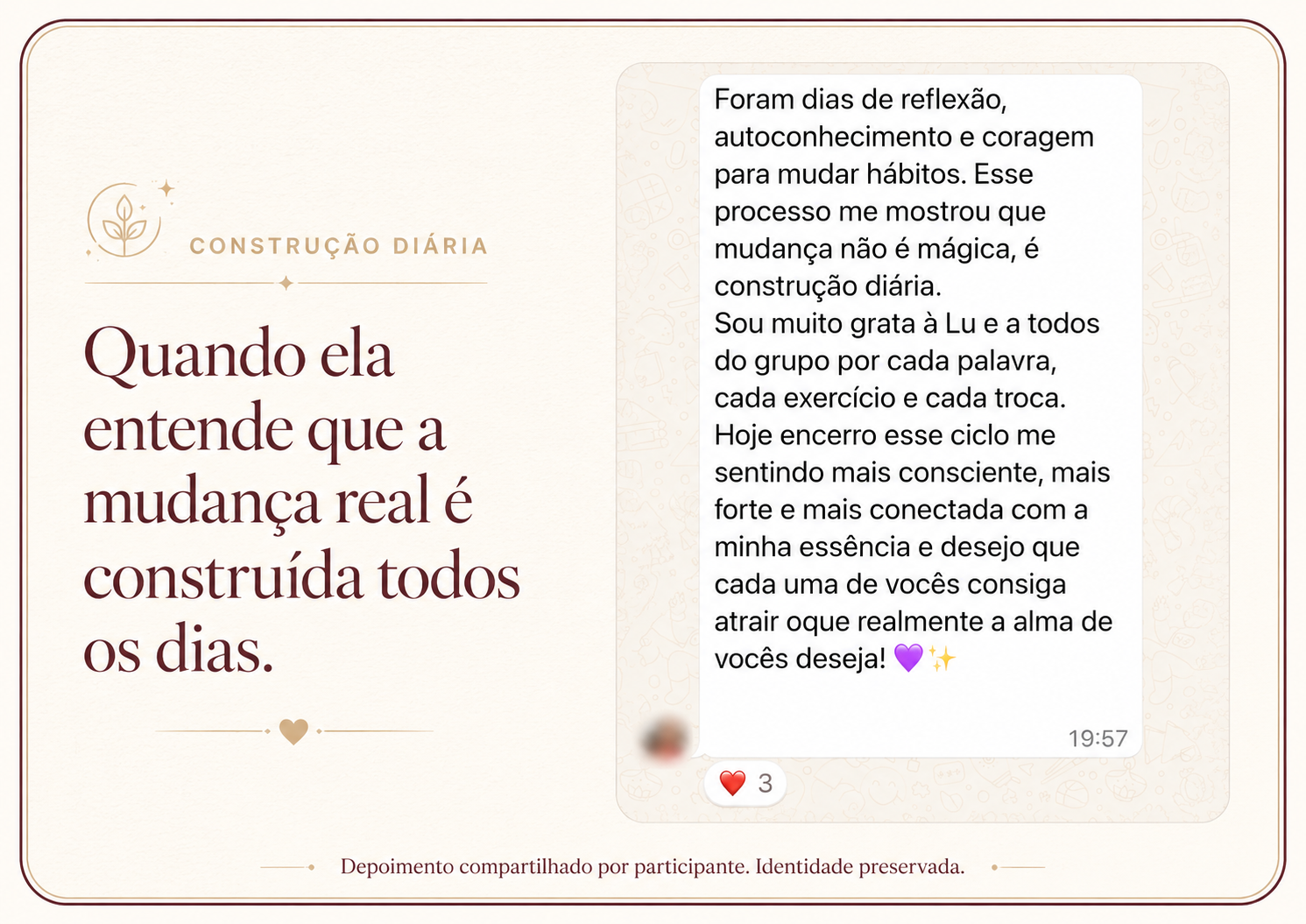 Depoimento de aluna da Operação Virada