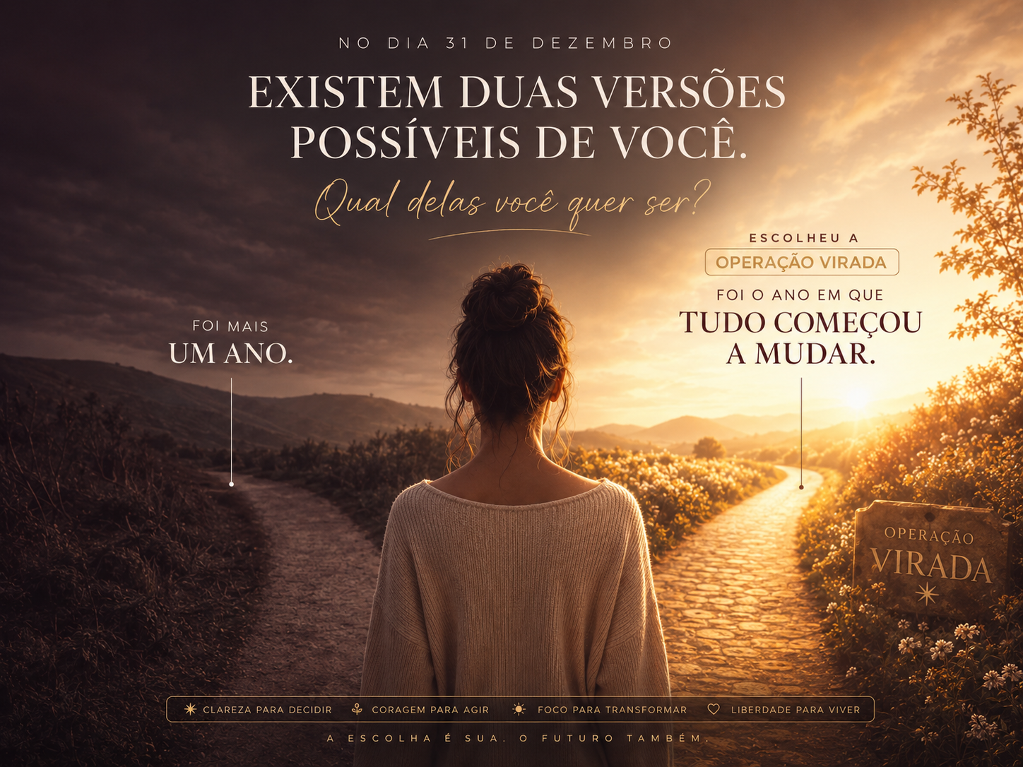 No dia 31 de dezembro existem duas versões possíveis de você